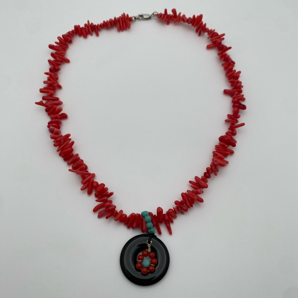 Gemstone Beaded Flower Necklace with 925 Sterling Silver Clasp - Picture 3 of 6